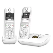 GIGASET Téléphone sans fil AS690A avec répondeur Duo Blanc AS690ADUOBLC