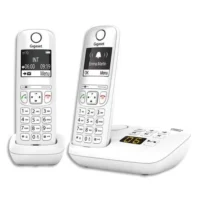 GIGASET Téléphone sans fil AS690A avec répondeur Duo Blanc AS690ADUOBLC