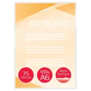 GBC Paquet de 100 Pochettes de plastification GBC A6, 2 x 75 microns brillantes 3743152