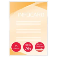 GBC Paquet de 100 Pochettes de plastification GBC A6, 2 x 75 microns brillantes 3743152