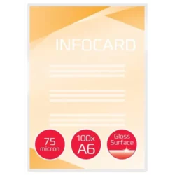 GBC Paquet de 100 Pochettes de plastification GBC A6, 2 x 75 microns brillantes 3743152