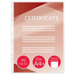 GBC Paquet de 25 Pochettes de plastification GBC A4+, 2 x 75 microns, brillantes 3747515