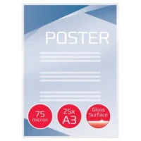 GBC Paquet de 25 Pochettes de plastification GBC A3, 2 x 75 microns, brillantes 3740486