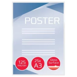 GBC Paquet de 25 Pochettes de plastification GBC A3, 2 x 125 microns, brillantes 3747237