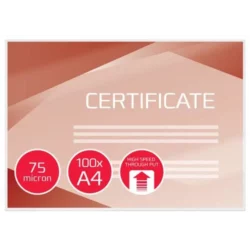 GBC Paquet de 100 Pochettes de plastification GBC HighSpeed A4, 2 x 75 microns 3747347