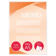 GBC Paquet de 100 Pochettes de plastification/signalisation GBC Peel 'n Stick A5, 2 x 125 microns 3747244