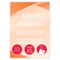 GBC Paquet de 100 Pochettes de plastification/signalisation GBC Peel 'n Stick A5, 2 x 125 microns 3747244