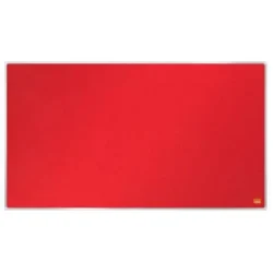 NOBO Tableau d'affichage Widescreen en feutre Impression Pro - 710 x 400 mm - rouge - 1915419