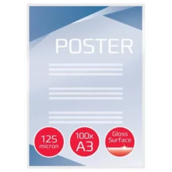 GBC Paquet de 100 Pochettes de plastification GBC mates A3 2 x 125 microns 3747235