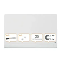 NOBO Tableau en verre widescreen - 993 x 559 mm - blanc - NOBO 1905191