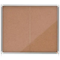 NOBO Vitrine d'affichage porte coulissante Premium Plus - liège - 15 x A4 - 1915332