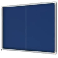 NOBO Vitrine d'affichage porte coulissante Premium Plus - feutre bleu - 18 x A4 - 1915334