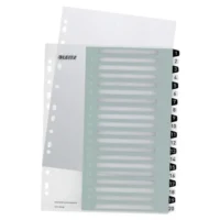 LEITZ Intercalaires numérique imprimables WOW 20 touches,format A4+, en PP translucide.Coloris Noir/Blanc