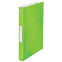 LEITZ Classeur 4 anneaux Ø25 WOW en polypropylène. Dos 3 cm. Coloris Vert