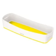 LEITZ Bac de rangement MYBOX long sans couvercle en ABS. Coloris Blanc fond Jaune