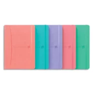 OXFORD Carnet SIGNATURE format A5 couverture rigide brochure 160 pages 5x5. Coloris assortis pastel