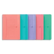 OXFORD Carnet SIGNATURE format A5 couverture rigide brochure 160 pages lignées 7mm.Coloris assortis pastel