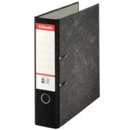 ESSELTE Classeur à levier en carton marbré. Dos 7,5cm. Format A4. Coloris noir