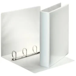 ESSELTE Classeur personnalisable ESSENTIAL 4 anneaux 40 mm en polypropylène. Format A4. Coloris Blanc