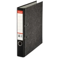 ESSELTE Classeur à levier carton en papier marbré. Dos 5 cm. Format A4. Coloris Noir