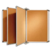 PLANORGA Tableau en liège 6 volets 90x60cm + socle, encadrement en aluminium anodisé. Liège recto-verso.