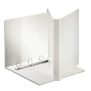 ESSELTE Classeur à couverture personnalisable sur trois faces PP Blanc – dos de 4 cm