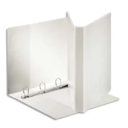ESSELTE Classeur à couverture personnalisable sur trois faces PP Blanc – dos de 4 cm
