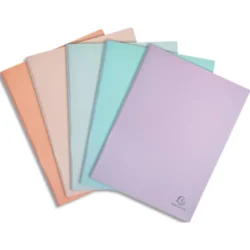 EXACOMPTA Protège-documents en polypropylène AQUAREL, 80 vues. Coloris assortis pastel