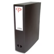 PERGAMY Boîte de classement dos de 8 cm, en polypropylène 7/10e. Coloris noir