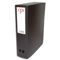 PERGAMY Boîte de classement dos de 8 cm, en polypropylène 7/10e. Coloris noir