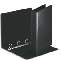 ESSELTE Classeur à couverture personnalisable sur deux faces en PVC Noir – dos de 5 cm