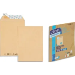 GPV Paquet de 10 pochettes kraft autoadhésif 90g format 260x330 24