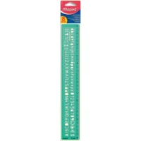 MAPED Trace-lettres en polystyrène Vert, Longueur 30 cm, hauteur des caractères 8 mm