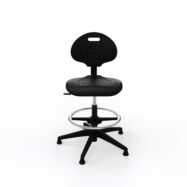 Siège dessinateur polyuréthane piétement nylon noir sur patins