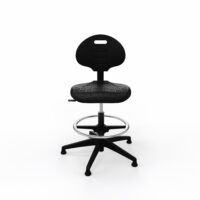 Siège dessinateur polyuréthane piétement nylon noir sur patins