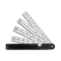 MINERVA Règle en éventail comportant 4 reglettes de couleur Blanche en pvc Blanc