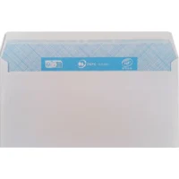 PERGAMY Boîte de 500 enveloppes Blanches sans fenêtre 80g DL 110x220 mm auto-adhésives