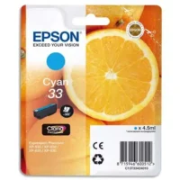 EPSON Cartouche Jet d'Encre Claria Premium Cyan ''Oranges'' 33 (T3342) - C13T33424012