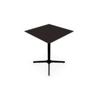 Table outdoor Lucie L. 60 cm x l. 60 cm x H. 73,5 cm métal lisse noir