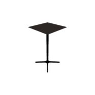 Table outdoor Lucie L. 60 cm x l. 60 cm x H. 105 cm métal lisse noir