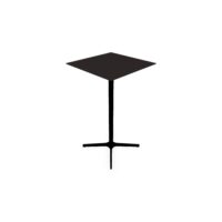 Table outdoor Lucie L. 60 cm x l. 60 cm x H. 105 cm métal lisse noir