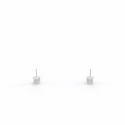 Jeu de pinces de fixation Solange métal lisse blanc pour poste Individuel - fixation frontale panneau H. 40 cm