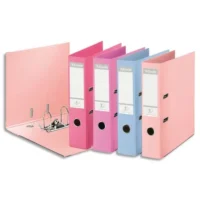 ESSELTE Classeur à levier N°1 POWER en polypropylène, dos 75mm, assortis Solea