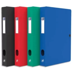 OXFORD Boîte de classement MEMPHIS 24x32cm, en polypropylène 7/10e. Dos 4cm. Assortis tradition