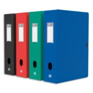 OXFORD Boîte de classement Memphis 24x32cm, en polypropylène 7/10e. Dos 8cm. Assortis tradition