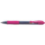 PILOT Stylo bille G2- pointe moyenne rétractable - Encre gel Rose corps plastique+grip caoutchouc