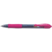PILOT Stylo bille G2- pointe moyenne rétractable - Encre gel Rose corps plastique+grip caoutchouc