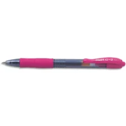 PILOT Stylo bille G2- pointe moyenne rétractable - Encre gel Rose corps plastique+grip caoutchouc