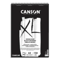 CANSON Bloc de 40 feuilles de papier XL DESSIN Noir 150g A3
