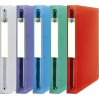 OXFORD Classeur 2nd Life 4 anneaux en polypropylène 8/10. Dos 4cm, format A4+. Coloris assortis